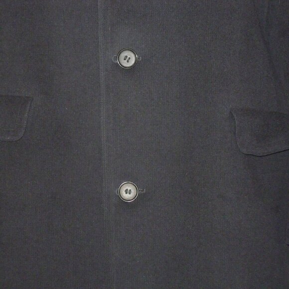 Vintage Navy Blue Heavy Thick Lambs Wool Over Car Coat Hudson's Dupuis 1950s MED - Picture 5 of 12